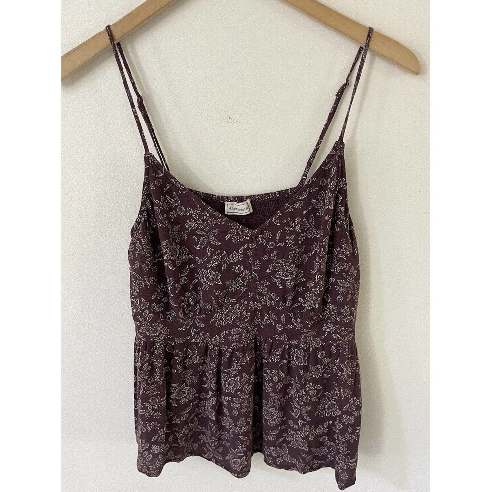 Hollister Womens Size Large Cotton Wine Boho Festival Gorpcore Crop Halter Top